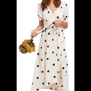 Anthropologie Polka Dot Wrap Dress